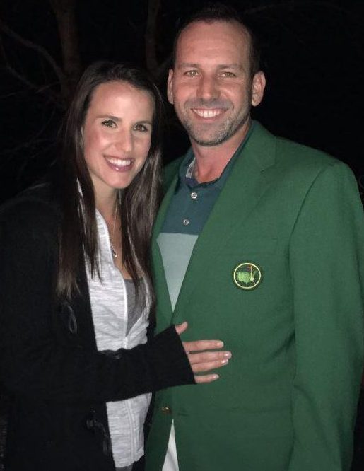 Angela and Sergio after his Masters victory