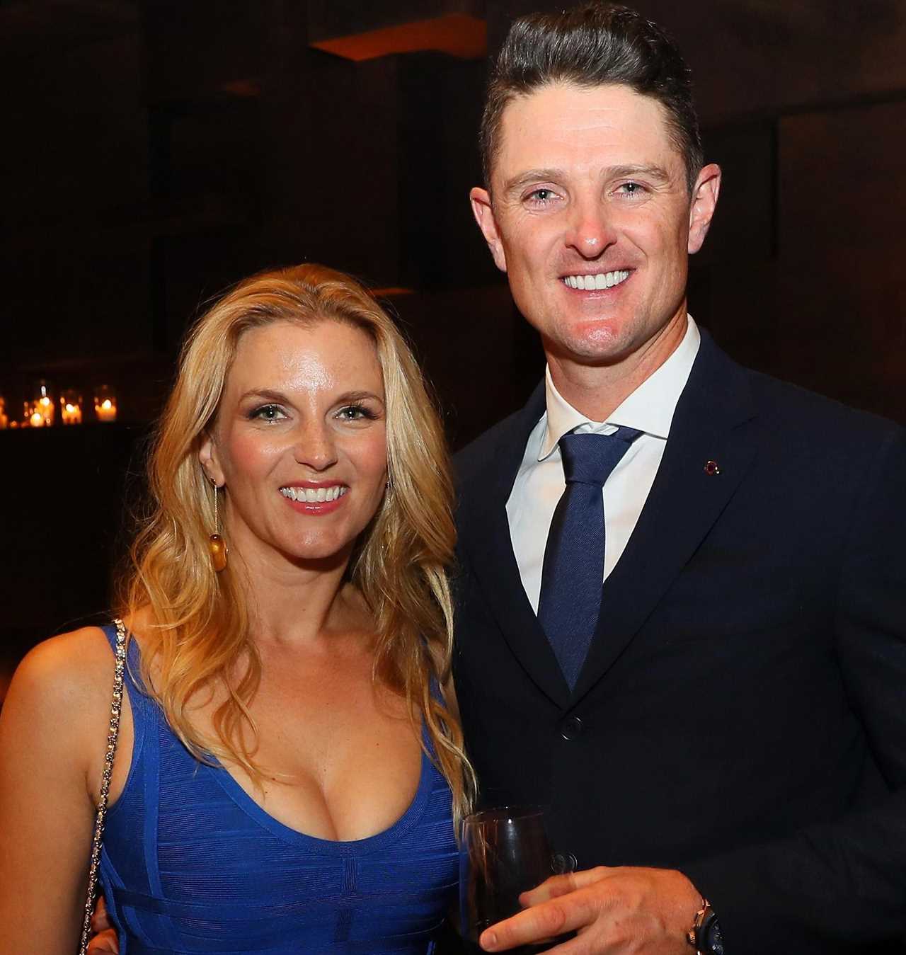 Justin Rose and his wife Rose at the 2016 Ryder Cup