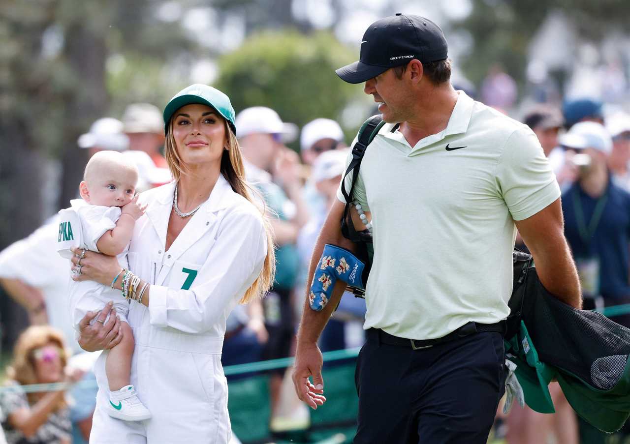 Alamy Live News. 2X09TBJ Augusta, United States. 10th Apr, 2024. Brooks Koepka, Jena Sims and son Crew walk to the first hole of the Masters Par 3 Contest on the eve of the Masters Tournament at Augusta National Golf Club in Augusta, Georgia on Wednesday, April 10, 2024. Photo by John Angelillo/UPI Credit: UPI/Alamy Live News This is an Alamy Live News image and may not be part of your current Alamy deal . If you are unsure, please contact our sales team to check.