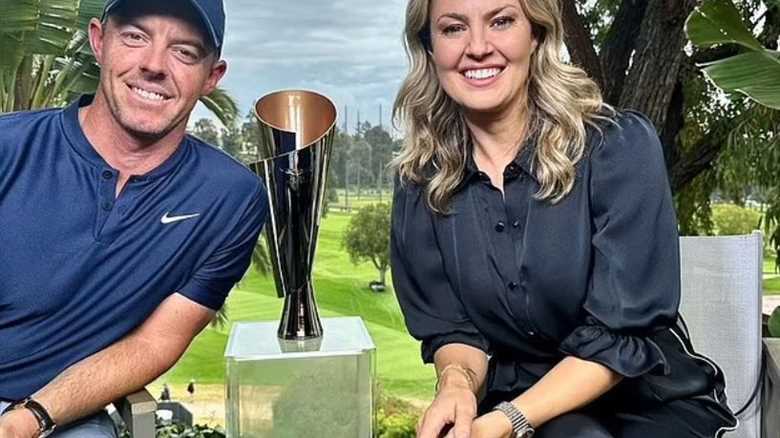 Rory McIlroy and CBS Sports journalist Amanda Balionis spark romance rumours with flirty TV interview