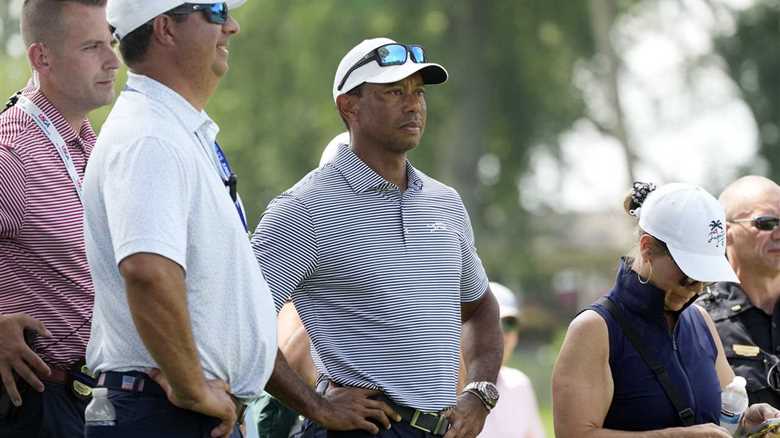 Tiger Woods spotted in crowd watching Charlie after little-known USGA rule blocked him from being son’s caddie