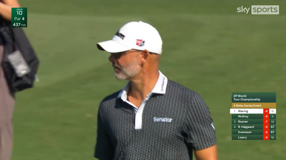 DP World Tour Championship: Fan shouts on Paul Waring's downswing!,