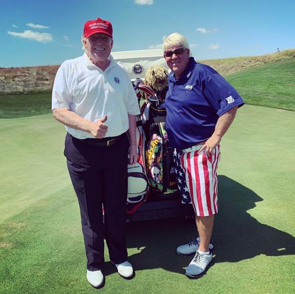 John Daly says President Trump did not cheat at golf when they played together recently... but that Bill Clinton did