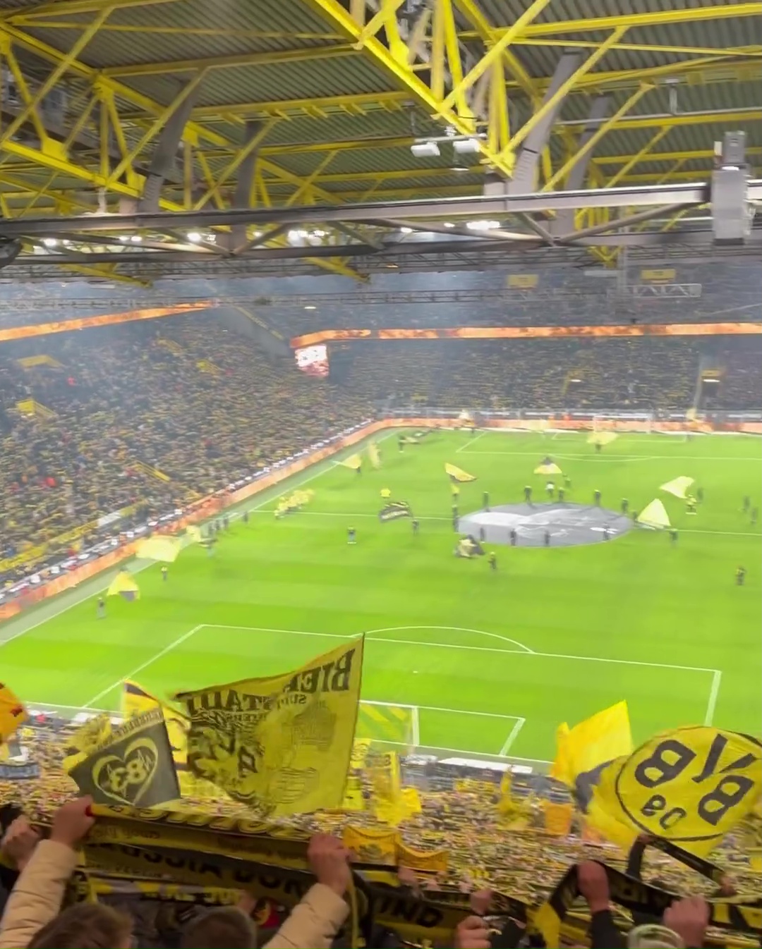 Rory McIlroy at a Borussia Dortmund soccer game.