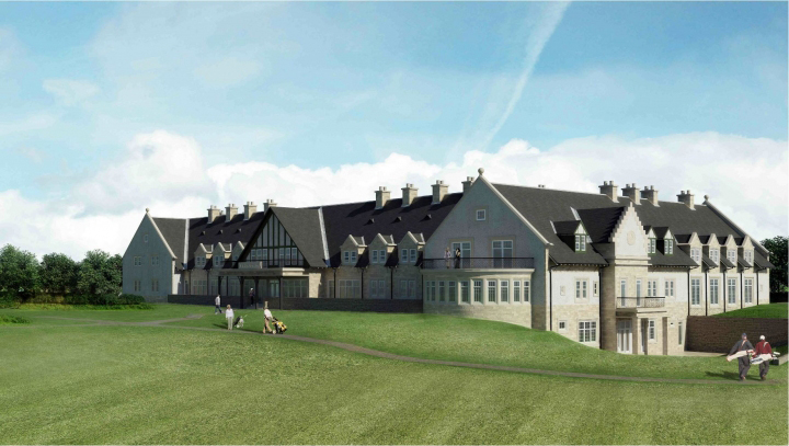 Illustration of a golf club development plan in Scotland.