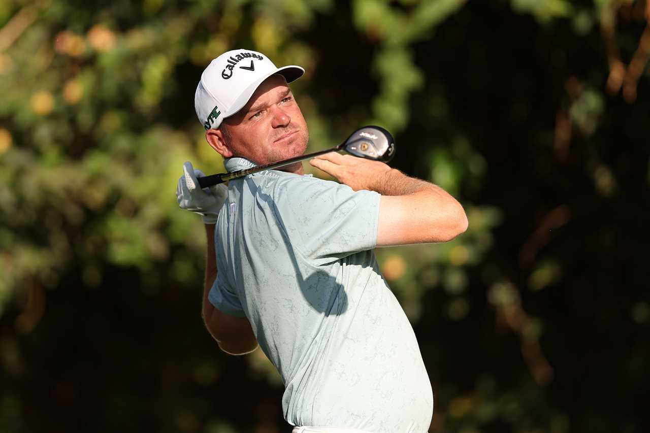 Dale Whitnell of England teeing off at the Magical Kenya Open.