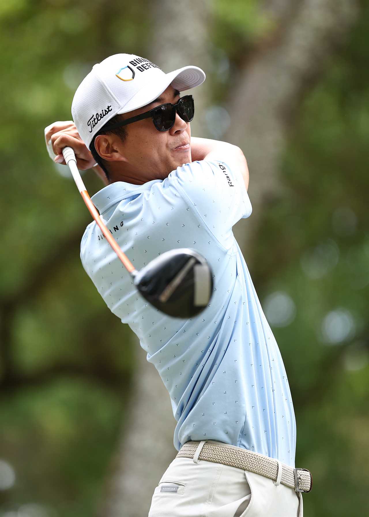 Michael Kim of the United States playing golf.