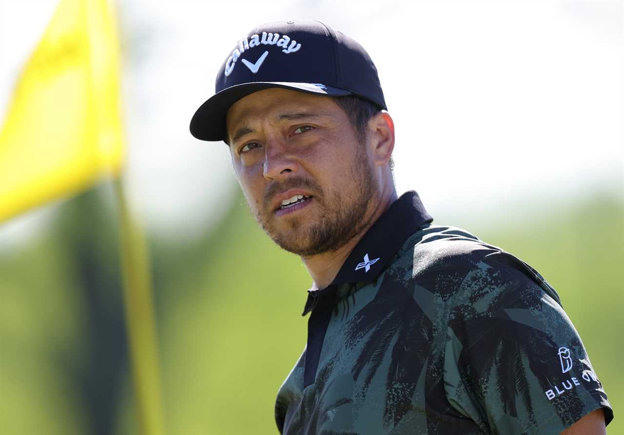 Xander Schauffele of the United States at a golf tournament.