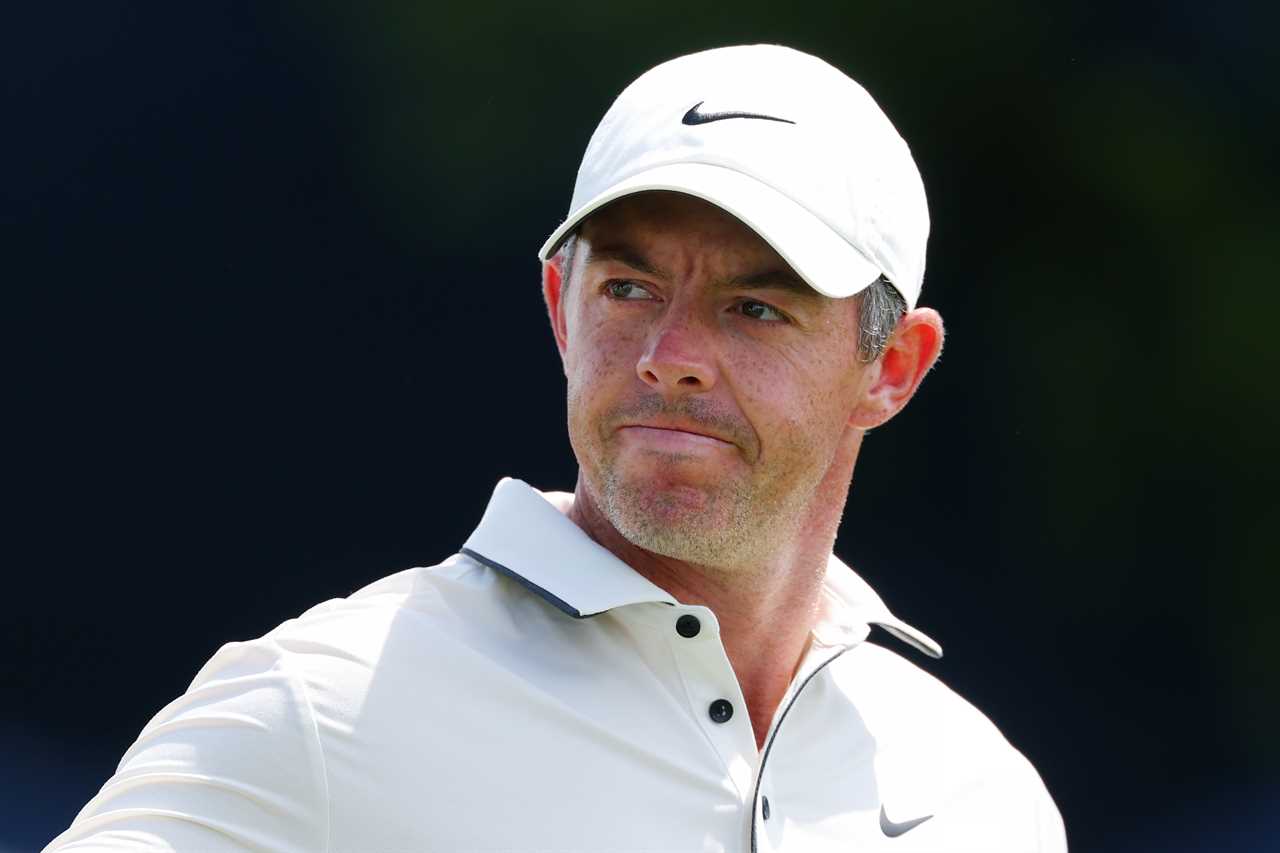 Rory McIlroy of Northern Ireland at a golf tournament.