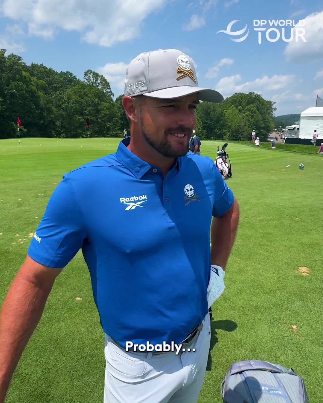 Bryson DeChambeau on a golf course.