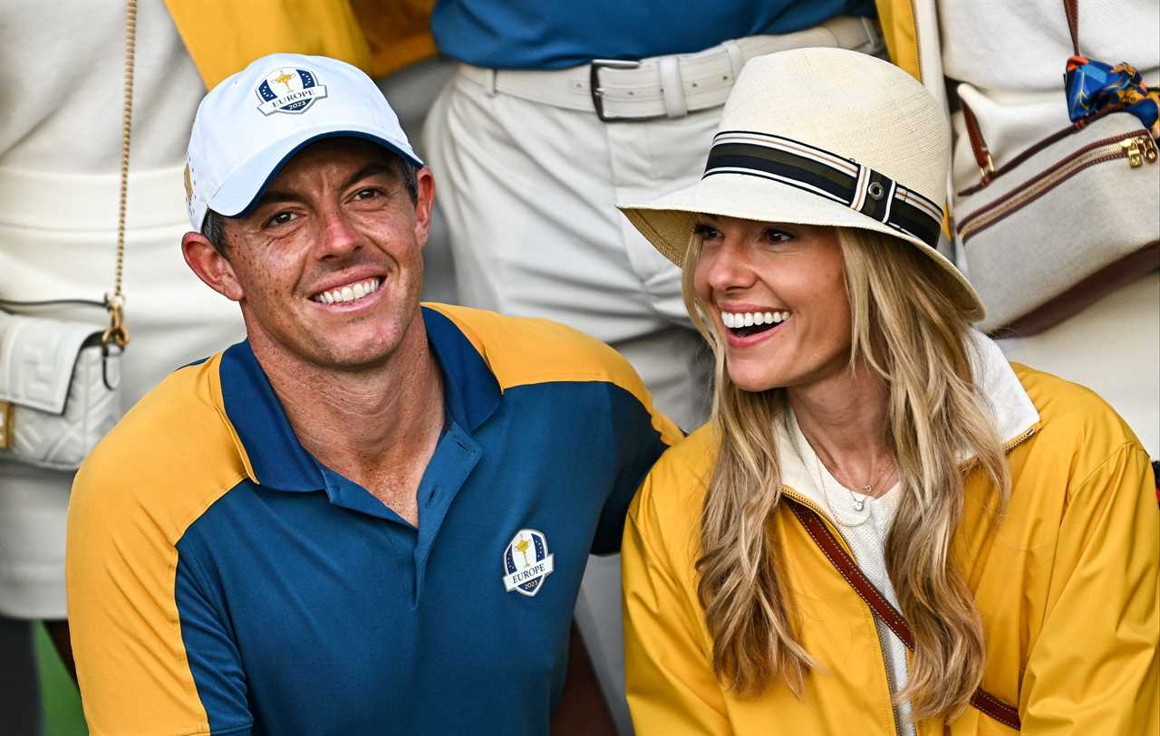Rory McIlroy and his wife Erica Stoll at the 2023 Ryder Cup.