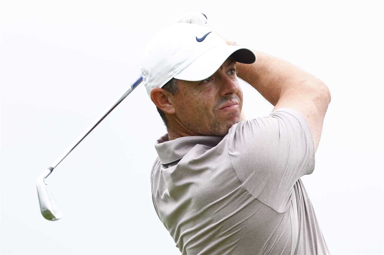 Rory McIlroy golfing.