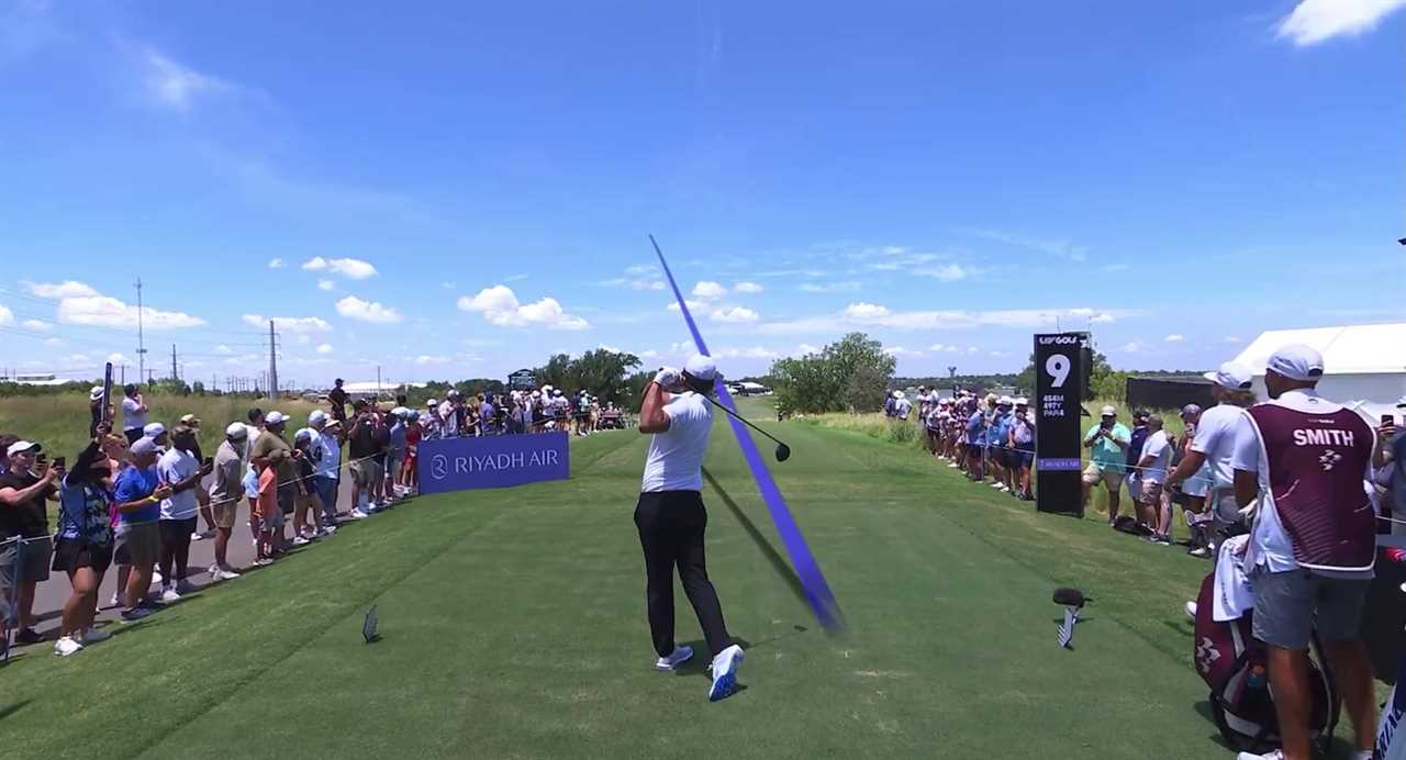 Brooks Koepka golfing.