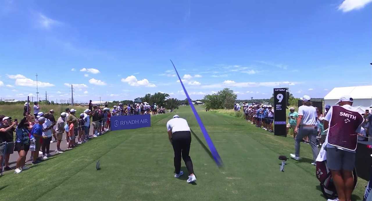 Brooks Koepka golfing.
