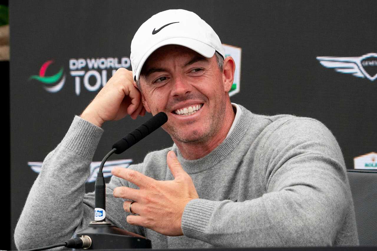 Rory McIlroy at a press conference.