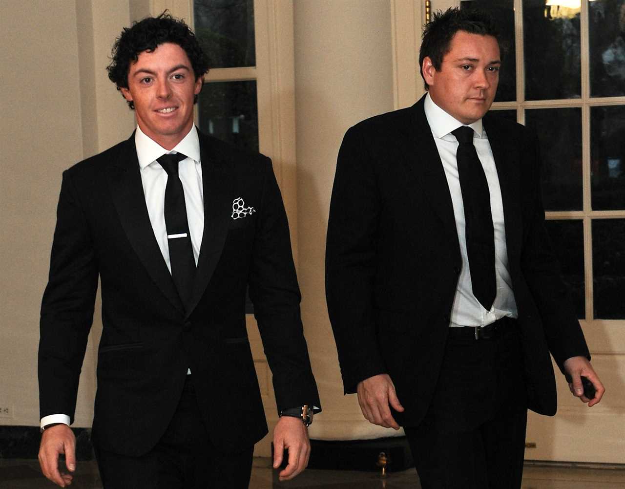 Rory McIlroy and Conor Ridge at a state dinner.