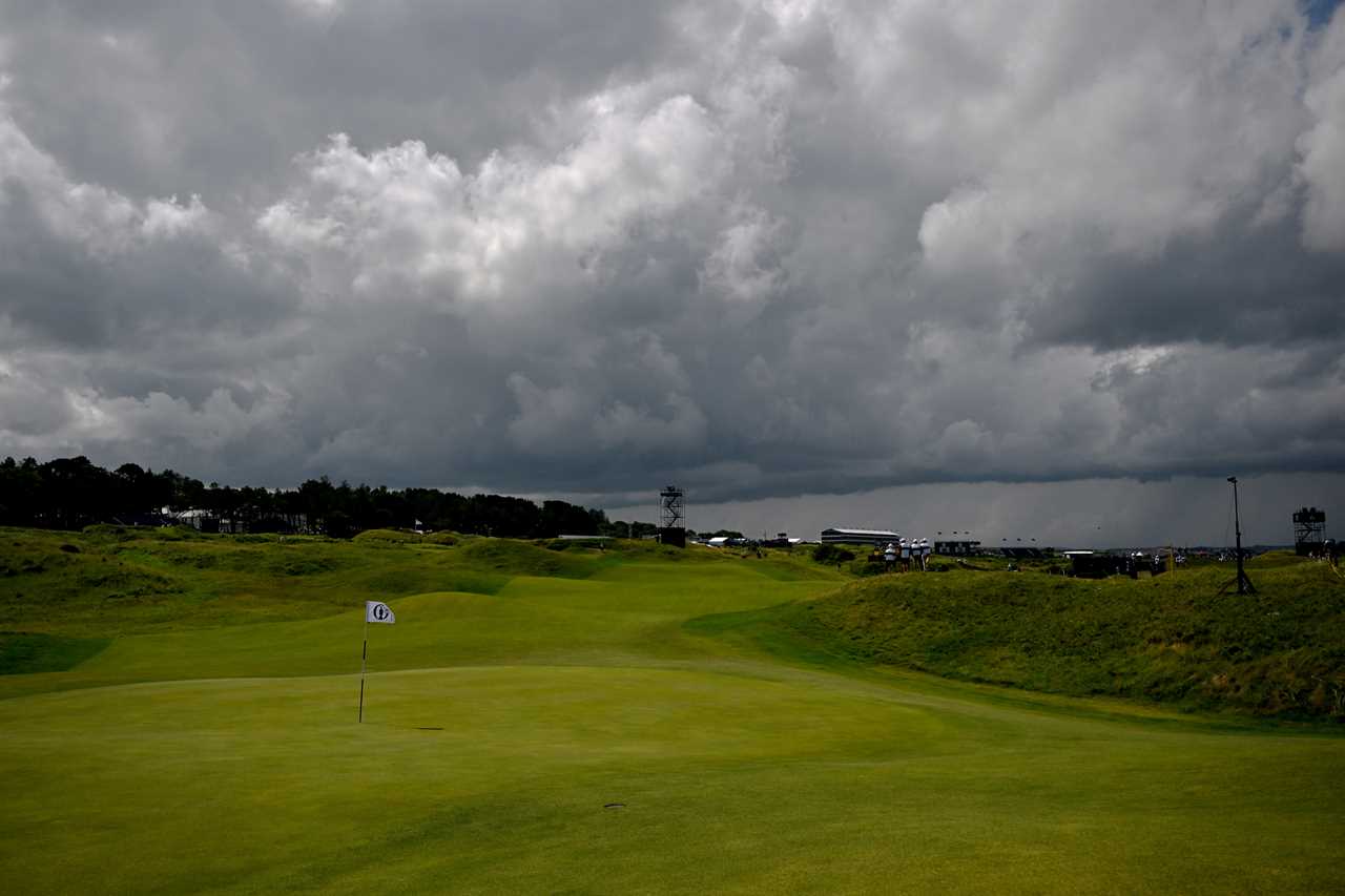 General view of the fifth hole at Royal Portrush Golf Club.