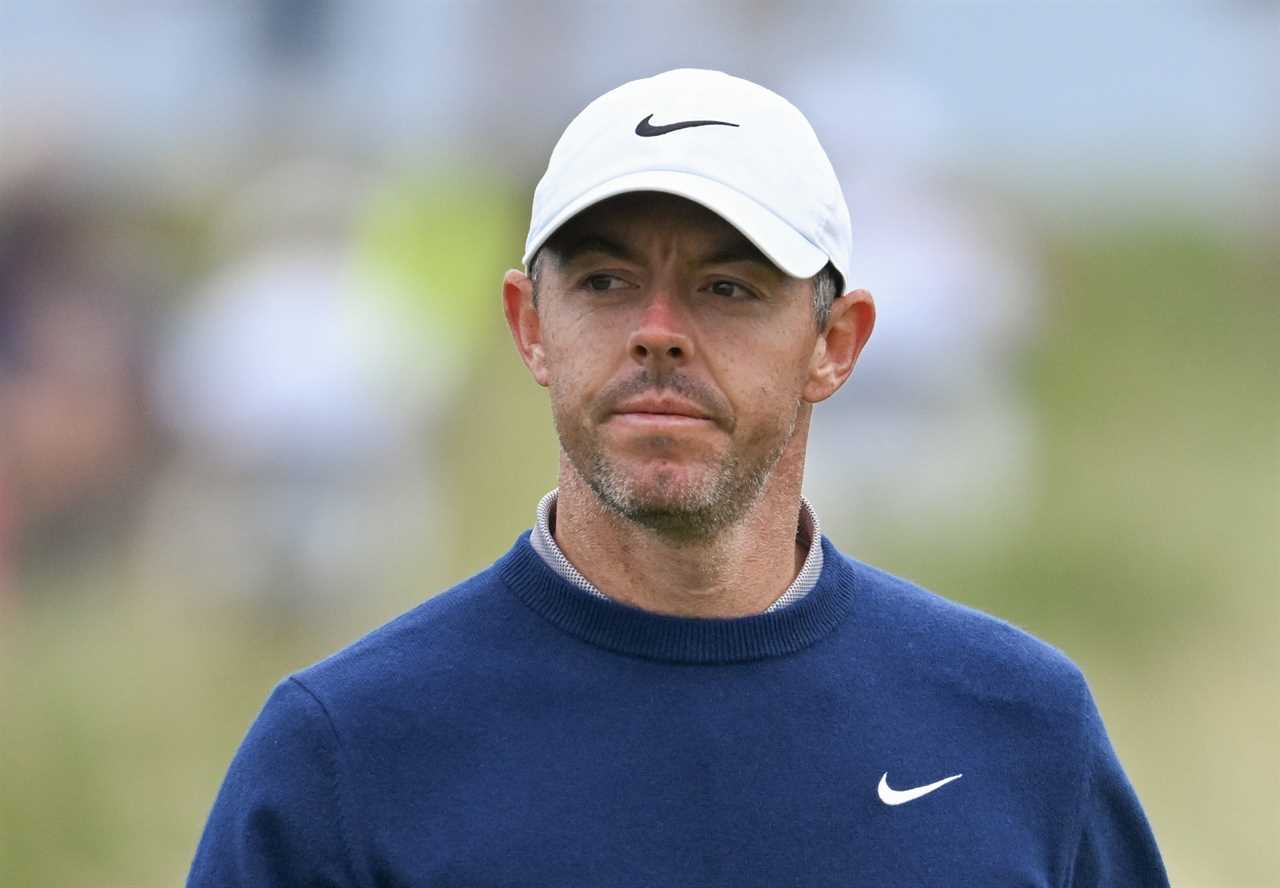 Rory McIlroy practicing at Royal Portrush Golf Club.