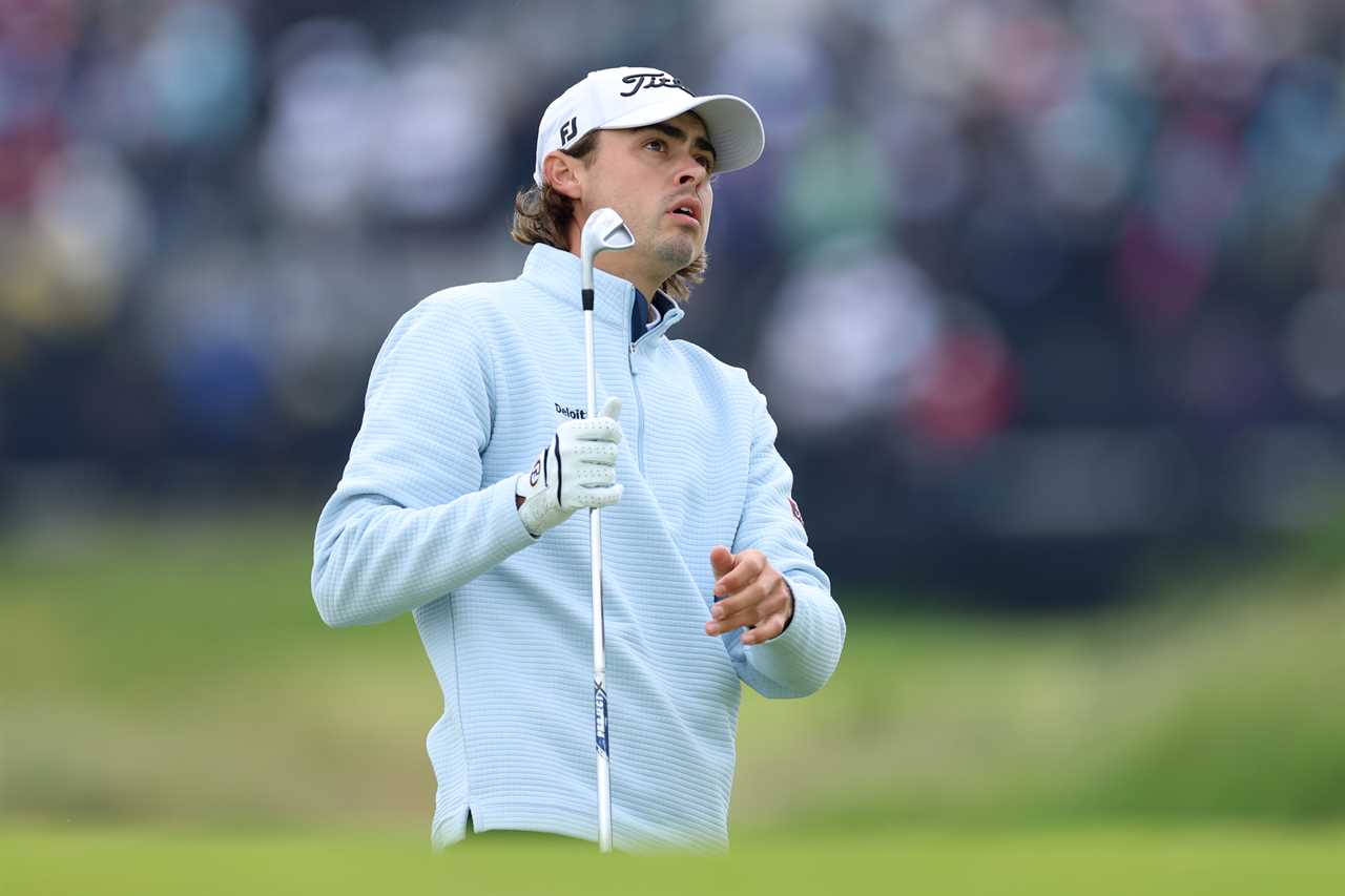 Jacob Skov Olesen of Denmark on a golf course.