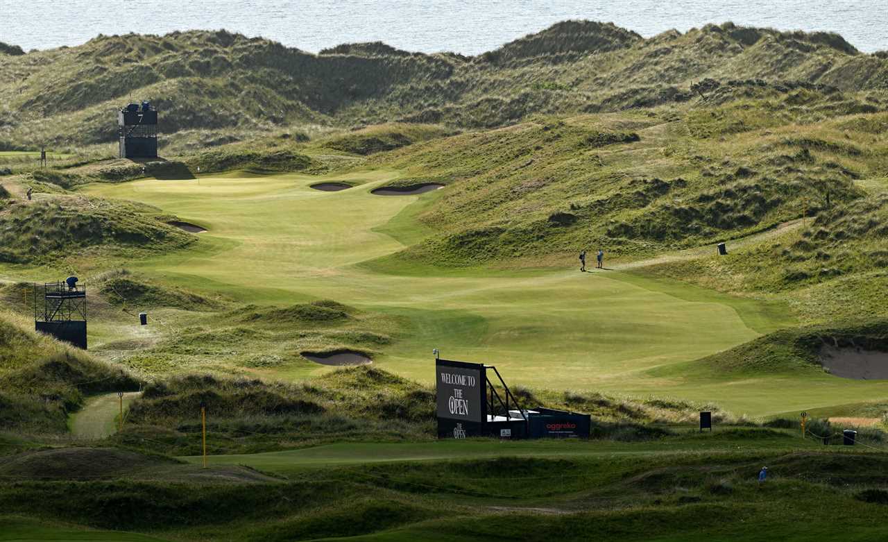 General view of the 7th hole at Royal Portrush Golf Club.