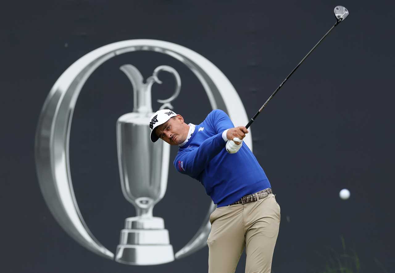Christiaan Bezuidenhout teeing off at The Open Championship.