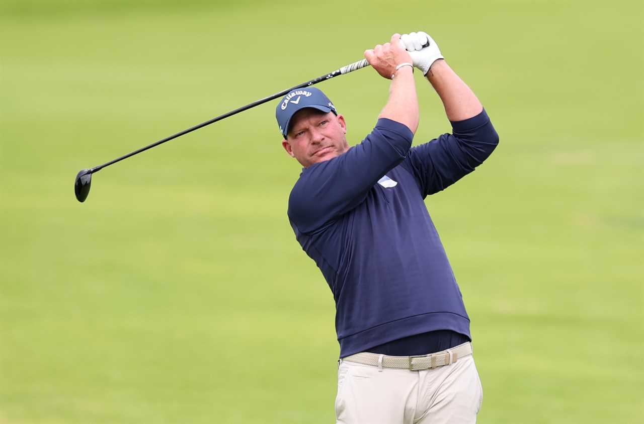Shaun Norris of South Africa playing golf.