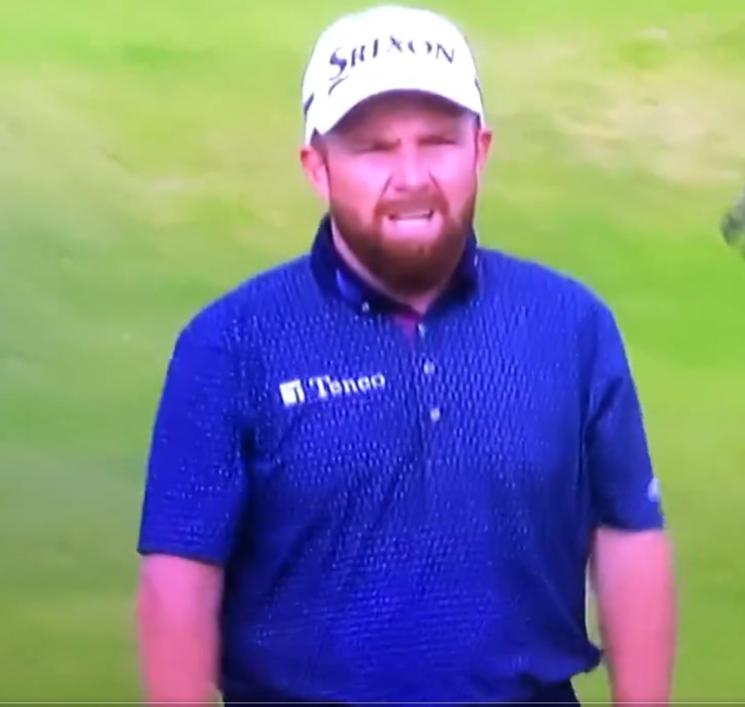 Shane Lowry with a grimace.