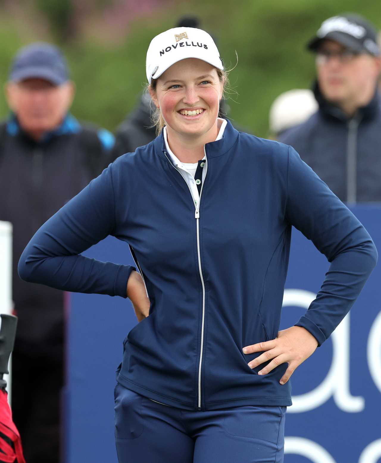 Lottie Woad on the first tee at the ISPS HANDA Women's Scottish Open.