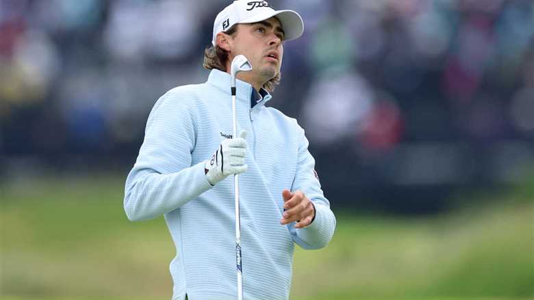 Shock Open leader Jacob Skov Olesen dates glamorous Brit golfer Darcey Harry and caddies for her on his weeks off