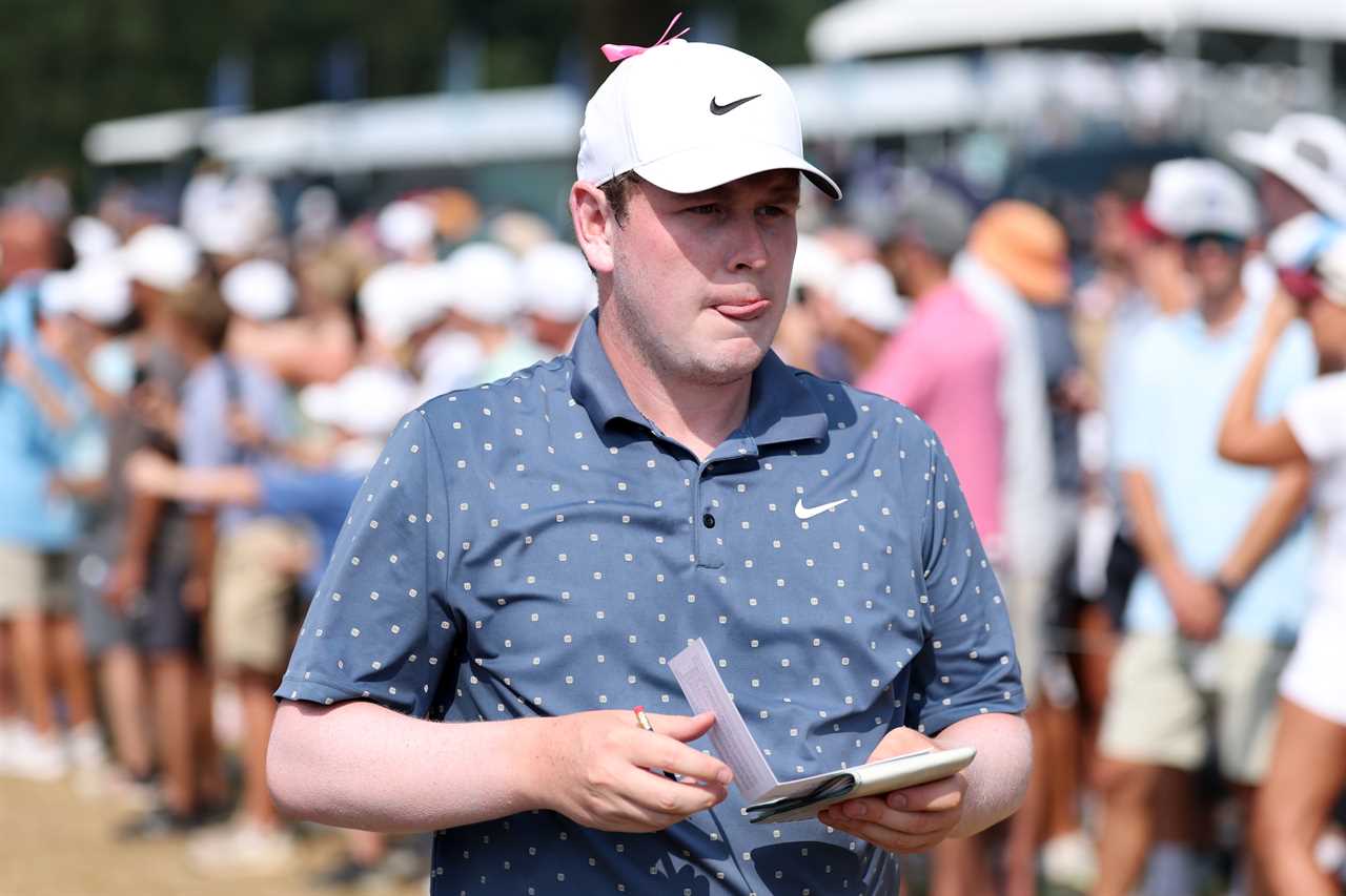 Robert MacIntyre of Scotland at the 12th tee.
